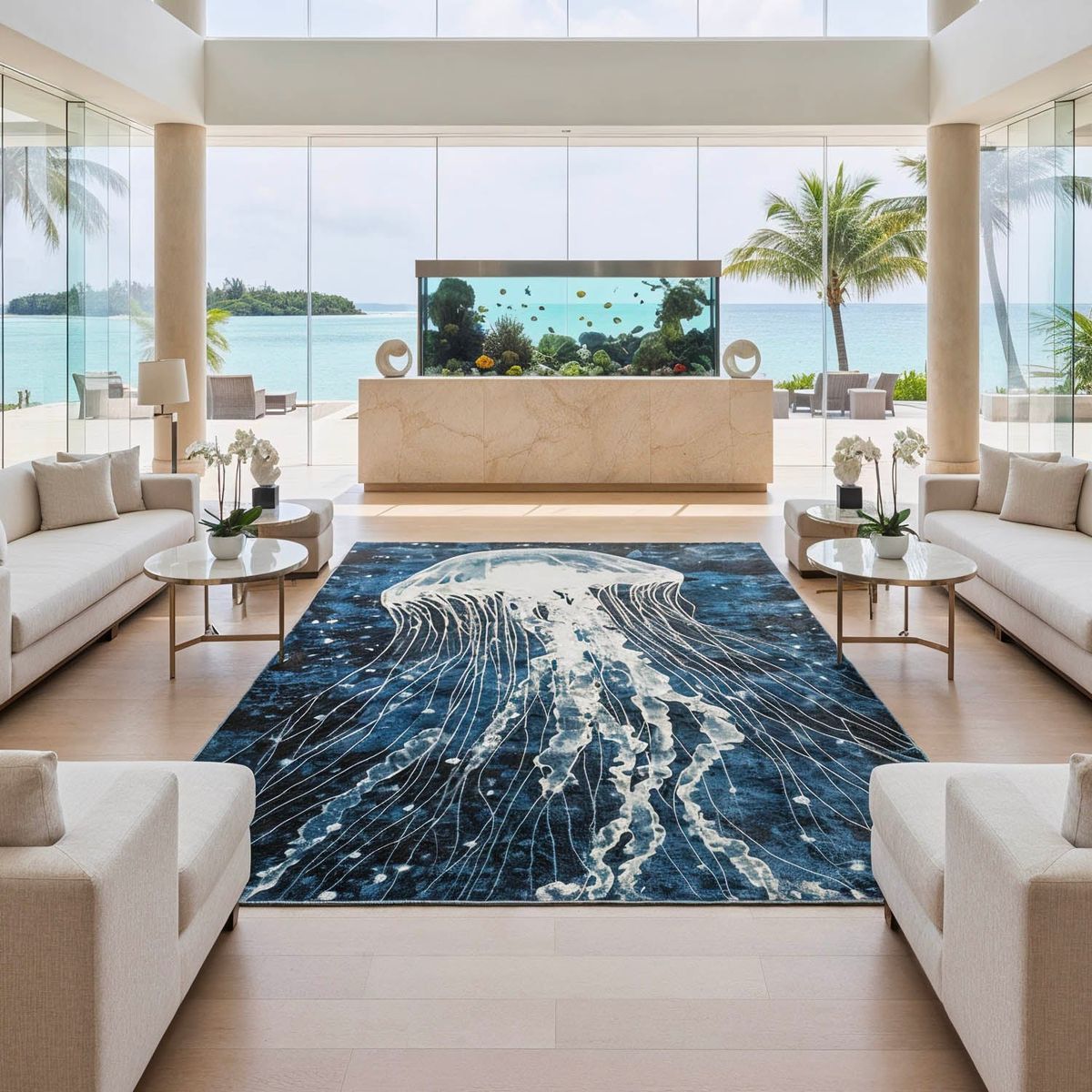 Jellyfish Rug - Ocean